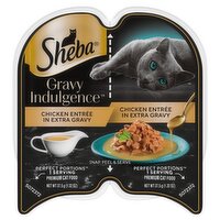 Sheba Gravy Indulgence Chicken Entrée in Extra Gravy Perfect Portions Premium Cat Food, 1.32 oz