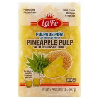 La Fe Pineapple Pulp with Chunks of Fruit, 14 oz