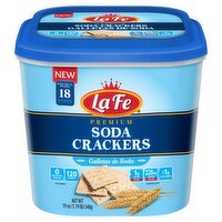 La Fe Premium Soda Crackers, 18 count, 19 oz