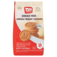 Man Sugar Free Whole Wheat Cookies, 7 oz