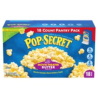 Pop Secret Movie Theater Butter Premium Popcorn Pantry Pack, 3.0 oz, 18 count