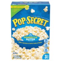 Pop Secret Homestyle Butter Premium Popcorn, 3.2 oz, 3 count, 9.6 Ounce