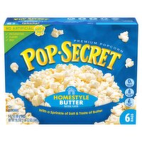 Pop Secret Homestyle Butter Premium Microwave Popcorn, 3.2 oz, 6 count