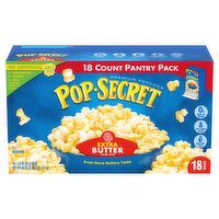 Pop Secret Extra Butter Microwave Premium Popcorn Pantry Pack, 3.0 oz, 18 count