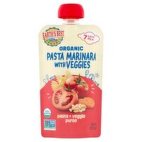 Earth's Best Organic Pasta Marinara with Veggies Pasta + Veggie Puree Baby Food, Ages 7 m+, 4 oz.