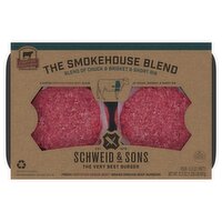 Schweid & Sons The Smokehouse Blend Ground Beef Burgers Patty, 5.3 oz, 4 count