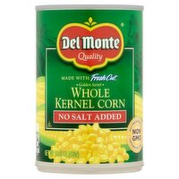 Del Monte No Salt Added Golden Sweet Whole Kernel Corn, 15.25 oz, 15.25 Ounce