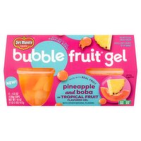 Del Monte Pineapple and Boba in Tropical Fruit Flavored Bubble Fruit Gel, 4.5 oz, 4 count, 18 Ounce