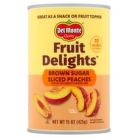 Del Monte Fruit Delights Brown Sugar Sliced Peaches, 15 oz