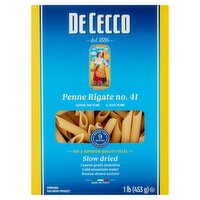 De Cecco Penne Rigate No. 41 Pasta, 1 lb, 16 Ounce