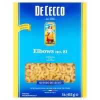 De Cecco Elbows No. 81 Pasta, 1 lb, 16 Ounce