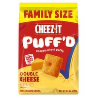 Cheez-It Puff'd Double Cheese Cheesy Baked Snacks Family Size, 9.6 oz