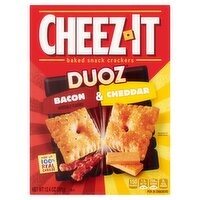 Cheez-It Duoz Bacon & Cheddar Baked Snack Crackers, 12.4 oz