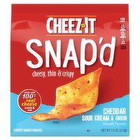 Cheez-It Snap'd Cheddar Sour Cream & Onion Cheesy Baked Snacks, 7.5 oz