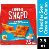 Cheez-It Snap'd Cheddar Sour Cream & Onion Cheesy Baked Snacks, 7.5 oz