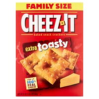 Cheez-It Extra Toasty Baked Snack Crackers Family Size, 21 oz