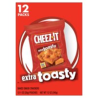 Cheez-It Extra Toasty Baked Snack Crackers, 1 oz, 12 count