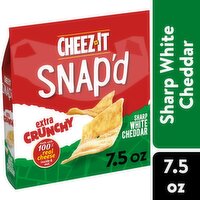 Cheez-It Snap'd Sharp White Cheddar Cheesy Baked Snacks, 7.5 oz