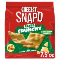 Cheez-It Snap'd Sharp White Cheddar Extra Crunchy Cheesy Baked Snacks, 7.5 oz