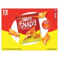 Cheez-It Snap'd Double Cheese Cheesy Baked Snacks, 0.75 oz, 12 count