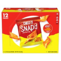 Cheez-It Snap'd Double Cheese Cheesy Baked Snacks, 0.75 oz, 12 count