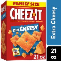 Cheez-It Extra Cheesy Baked Snack Crackers Family Size, 21 oz