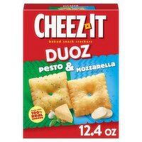 Cheez-It Duoz Pesto & Mozzarella Baked Snack Crackers, 12.4 oz