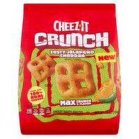 Cheez-It Crunch Zesty Jalapeño Cheddar Cheesy Baked Snacks, 6.5 oz, 6.5 Ounce