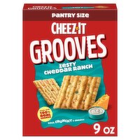 Cheez-It Grooves Zesty Cheddar Ranch Crunchy Snack Crackers Pantry Size, 9 oz