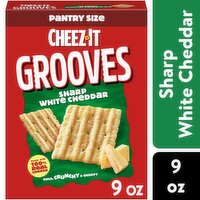 Cheez-It Grooves Sharp White Cheddar Crunchy Snack Crackers Pantry Size, 9 oz