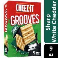 Cheez-It Grooves Sharp White Cheddar Crunchy Snack Crackers, 9 oz, 9 Ounce