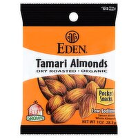 Eden Organic Dry Roasted Tamari Almonds, 1 oz