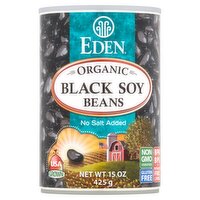 Eden Organic No Salt Added Black Soy Beans, 15 oz