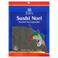 Eden Toasted Sea Vegetable Sushi Nori, 7 count, 0.6 oz, 0.6 Ounce