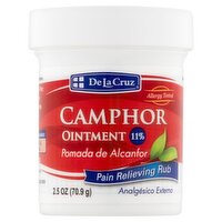 De La Cruz Camphor Pain Relieving Rub Ointment, 2.5 oz