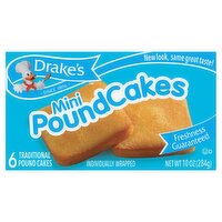 Drake's Mini Traditional Pound Cakes, 6 count, 10 oz