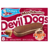 Drake's Devil Dogs Mochaccino Flavored Creme Filled Devils Food Cakes, 8 count, 13.63 oz