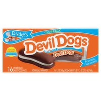Drake's Devil Dogs Creme Filled Devils Food Cakes Club Pack, 1.7 oz, 16 count