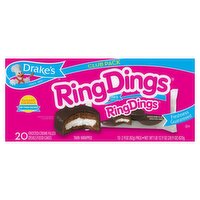Drake's Ring Dings Frosted Creme Filled Devils Food Cakes Club Pack, 2.9 oz, 10 count