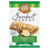 Sunbelt Bakery Apple Cinnamon Sweet Fruit Filling Soft Baked Bars, 8 count, 11 oz, 11 Ounce