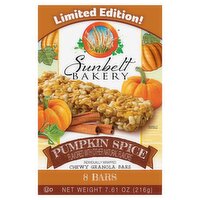 Sunbelt Bakery Pumpkin Spice Chewy Granola Bars Limited Edition!, 8 count, 7.61 oz