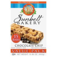 Sunbelt Bakery Chocolate Chip Chewy Granola Bars Value Pack, 15 count, 15.85 oz