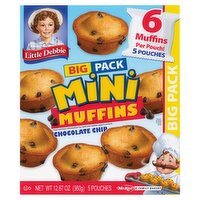 McKee Little Debbie Chocolate Chip Mini Muffins Big Pack, 5 count, 12.67 oz