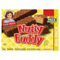 McKee Little Debbie Nutty Buddy Wafers with Peanut Butter Big Pack, 2.1 oz, 12 count, 25.2 Ounce