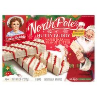 McKee Little Debbie Nutty Buddy North Pole Wafer Bars with Peanut Butter, 10 count, 7.38 oz