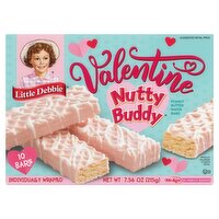 McKee Little Debbie Nutty Buddy Valentine Peanut Butter Wafer Bars, 10 count, 7.56 oz