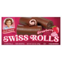 Little Debbie Twin Wrapped Strawberry Swiss Cake Rolls, 12 count, 13.31 oz