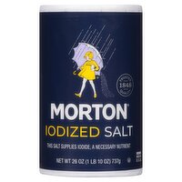 Morton Salt, Iodized, 26 Ounce