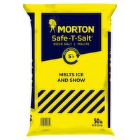 Morton Safe-T-Salt Melts Ice and Snow Rock Salt, 50 lb