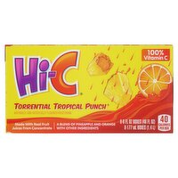 Hi-C Torrential Tropical Punch Cartons, 6 fl oz, 8 Pack